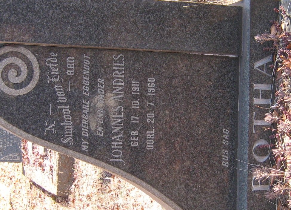 BOTHA Johannes Andries 1911-1960