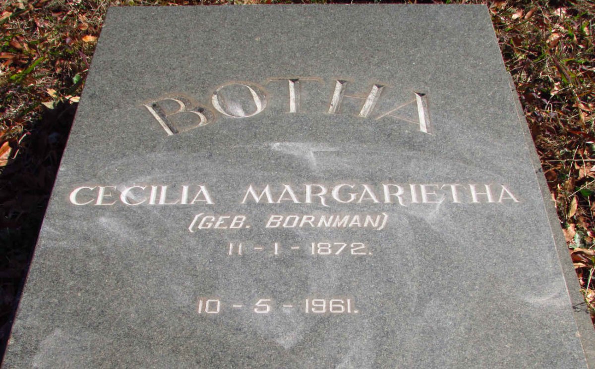 BOTHA Cecilia Margarietha nee BORNMAN 1872-1961