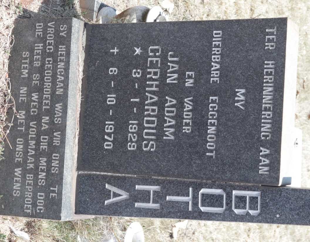 BOTHA Jan Adam Gerhardus 1929-1970