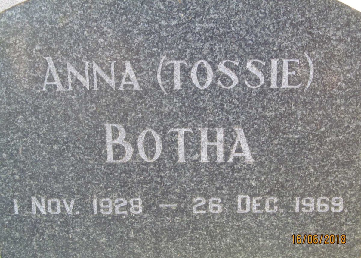 BOTHA  Anna 1928-1969
