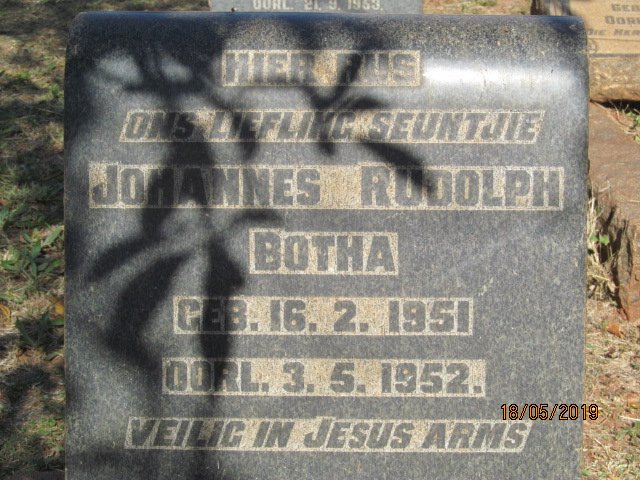 BOTHA Johannes Rudolph 1951-1952