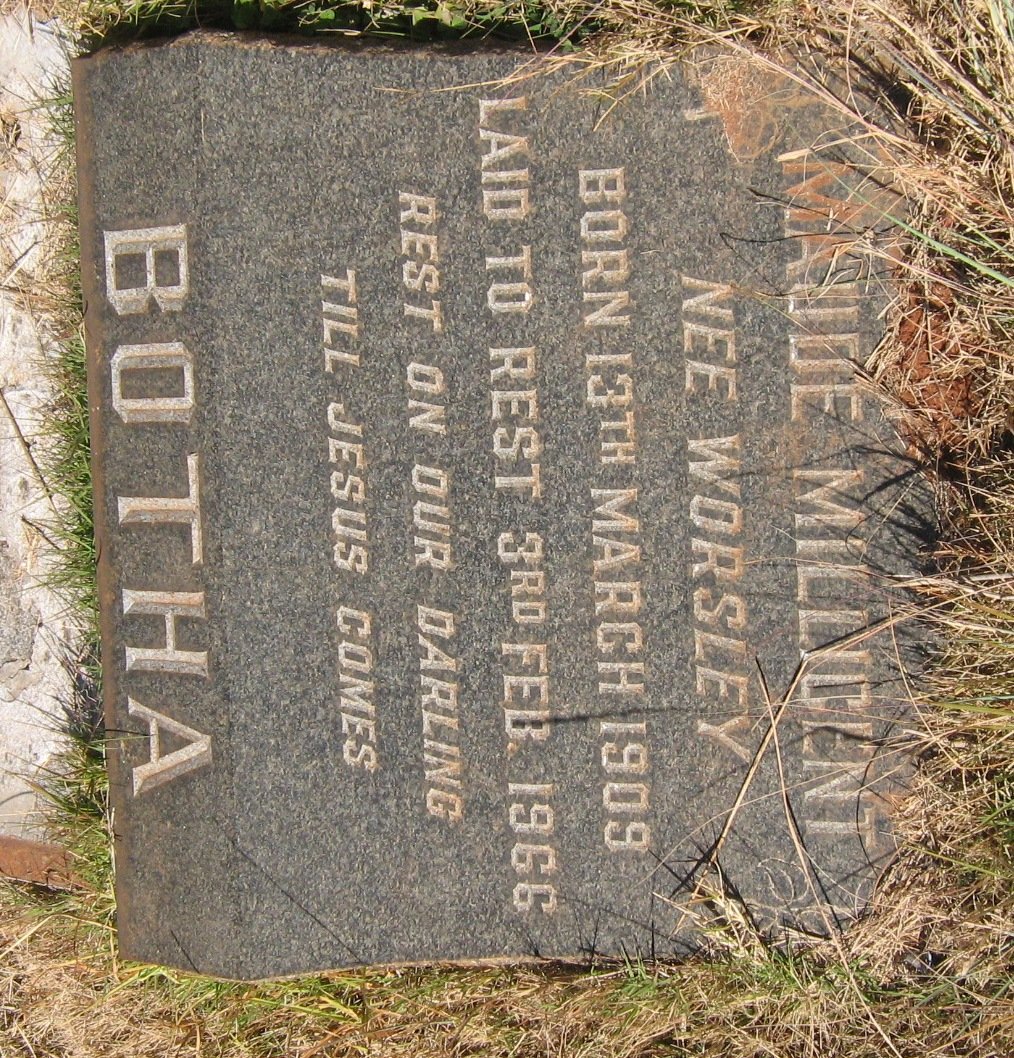 BOTHA Maude Millicent nee WORSLEY 1909-1966