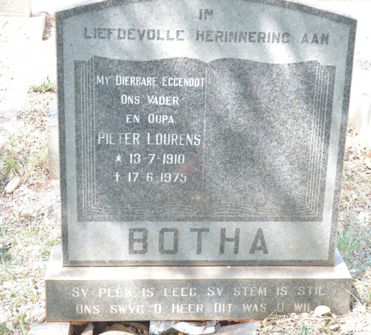 BOTHA Pieter Lourens 1910-1975