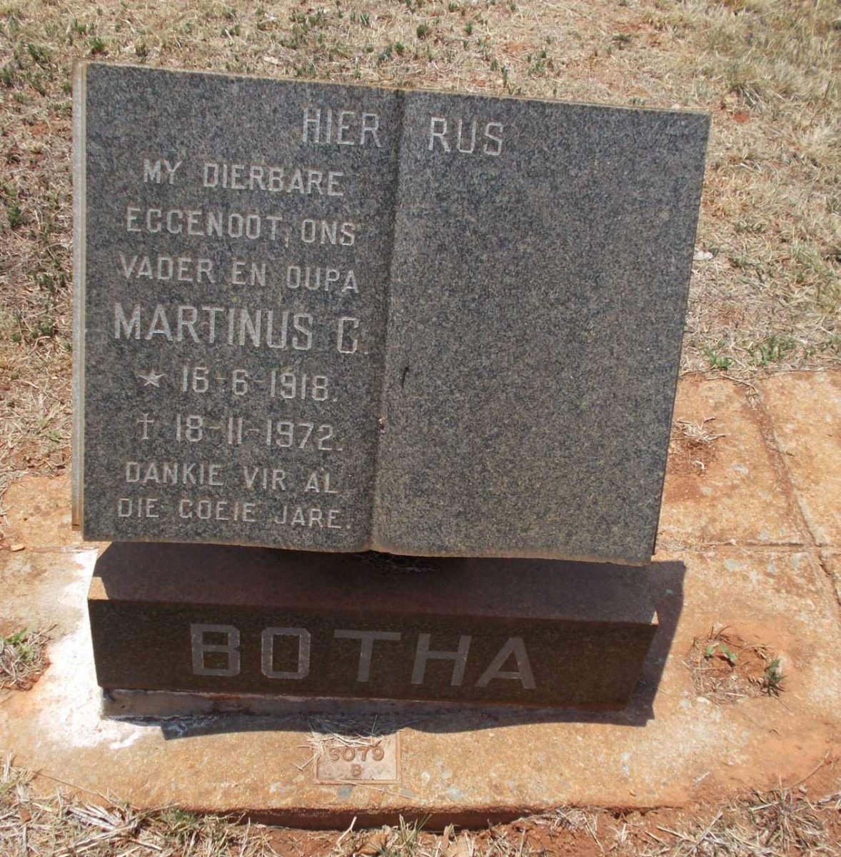 BOTHA Martinus C. 1918-1972