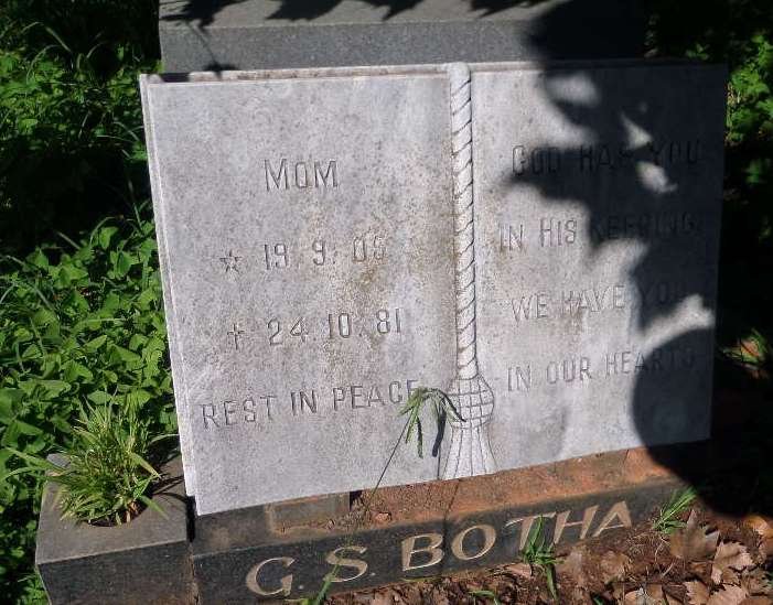 BOTHA G.S. 1905-1981