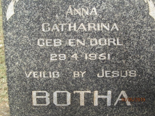 BOTHA Anna Catharina 1951-1951