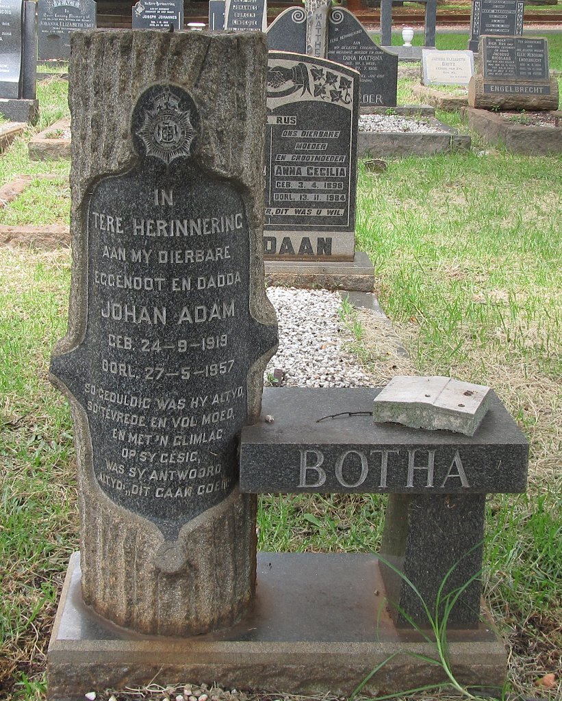 BOTHA Johan Adam 1919-1957