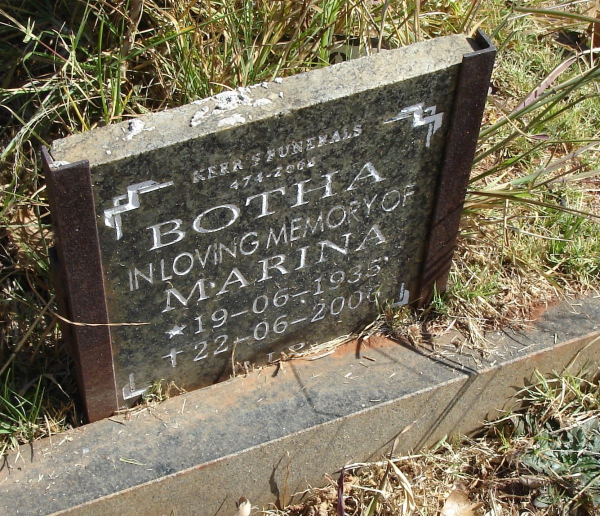 BOTHA Marina 1935-2006