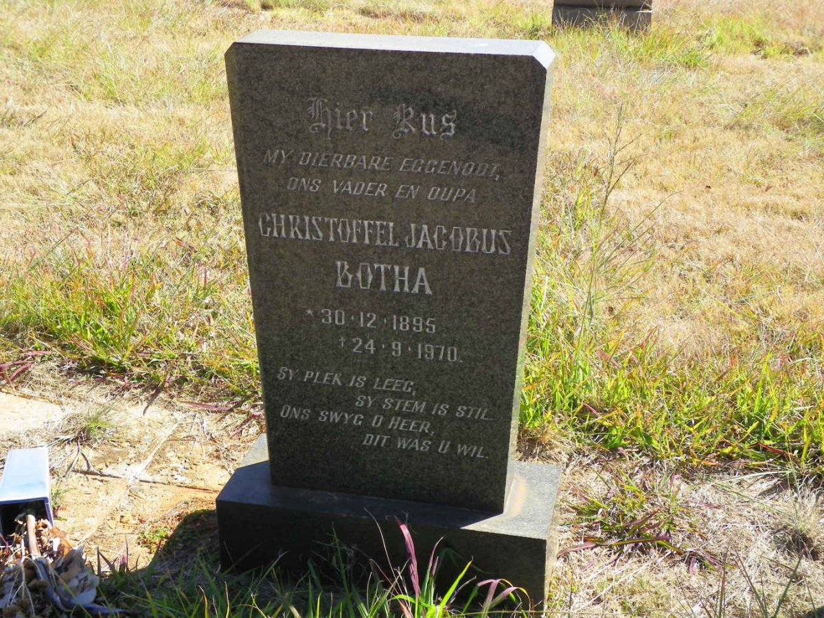 BOTHA Christoffel Jacobus 1895-1970