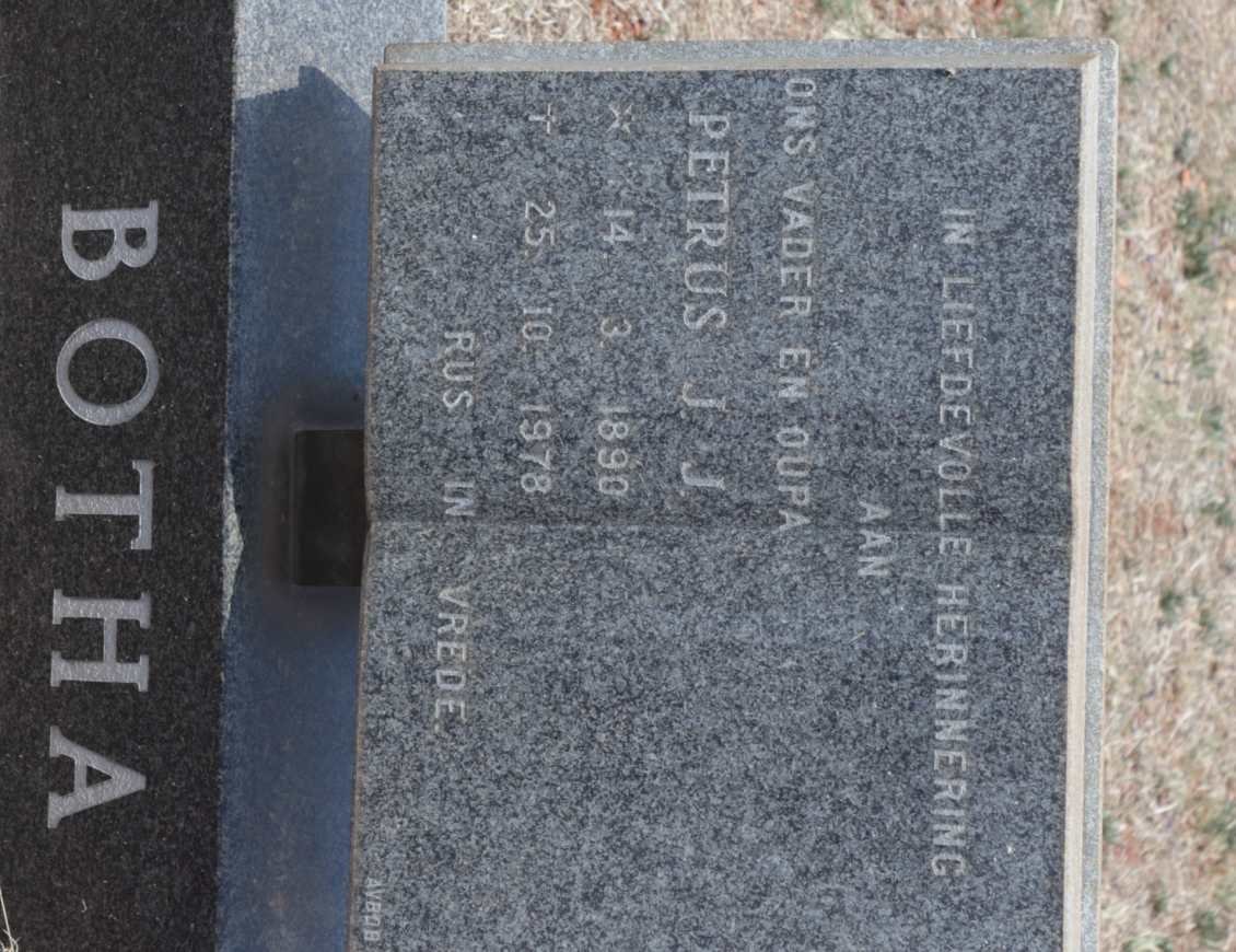 BOTHA Petrus J.J. 1890-1978
