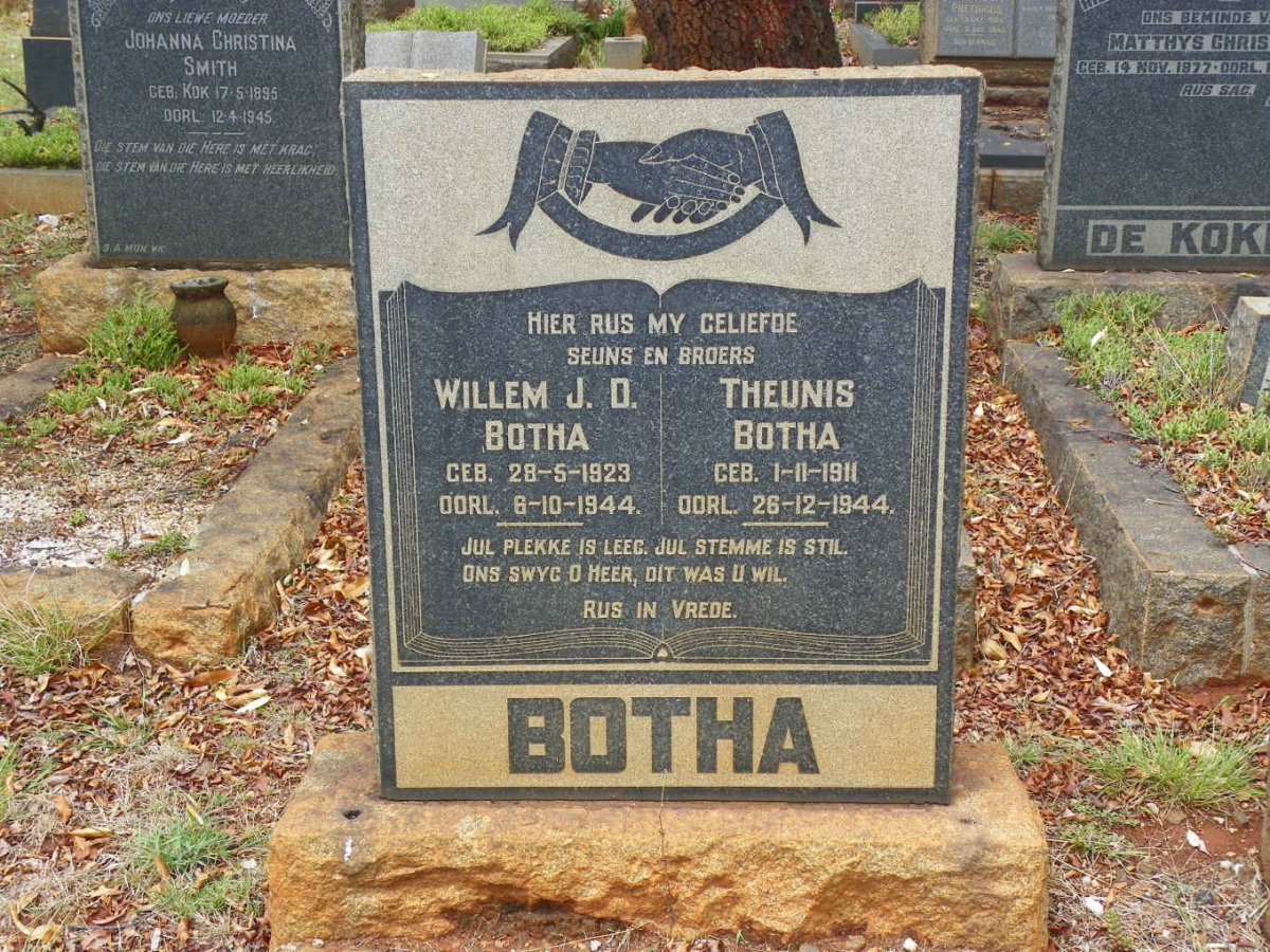 BOTHA Theunis 1911-1944 :: BOTHA Willem J.D. 1923-1944