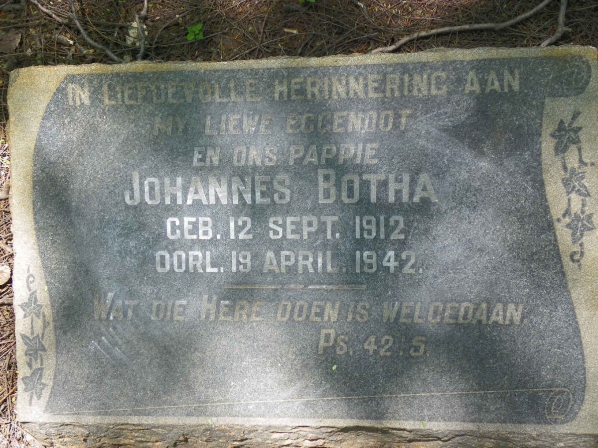 BOTHA Johannes 1912-1942