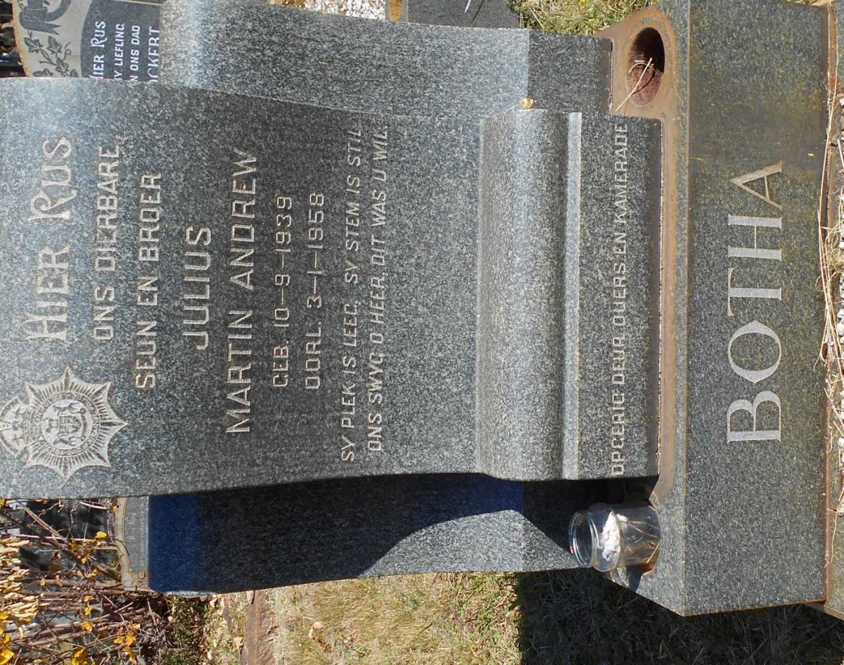 BOTHA Julius Martin Andrew 1939-1958