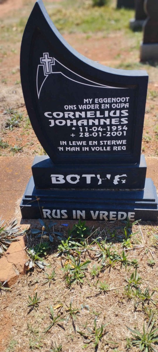 BOTHA Cornelius Johannes 1954-2001