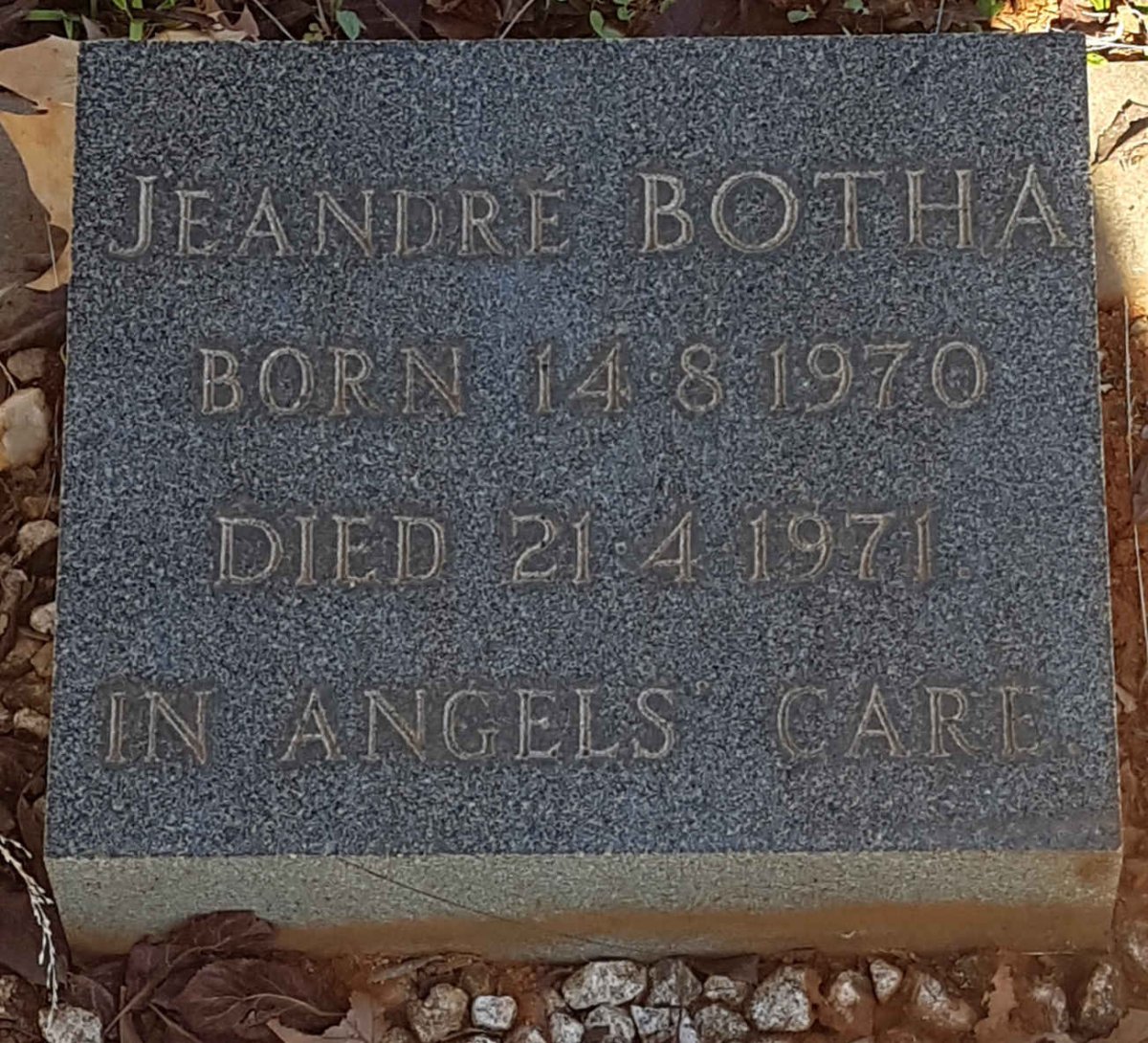 BOTHA Jeandre 1970-1971