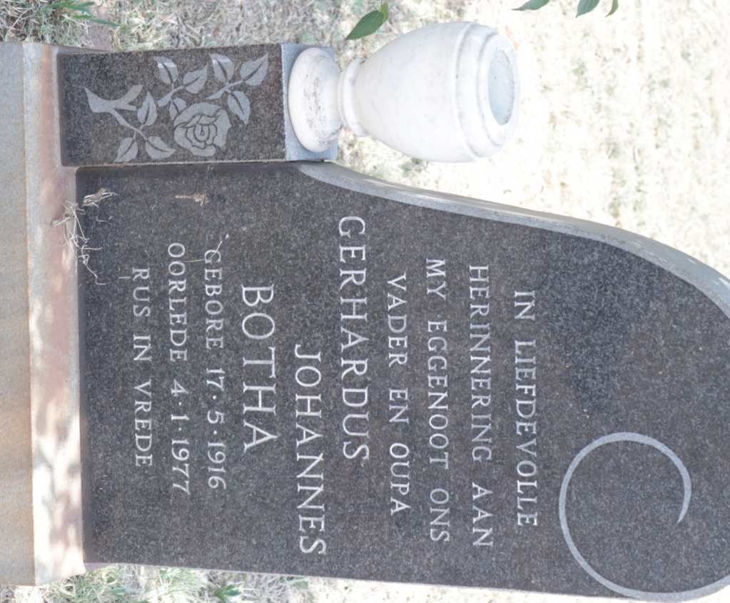 BOTHA Gerhardus Johannes 1916-1977