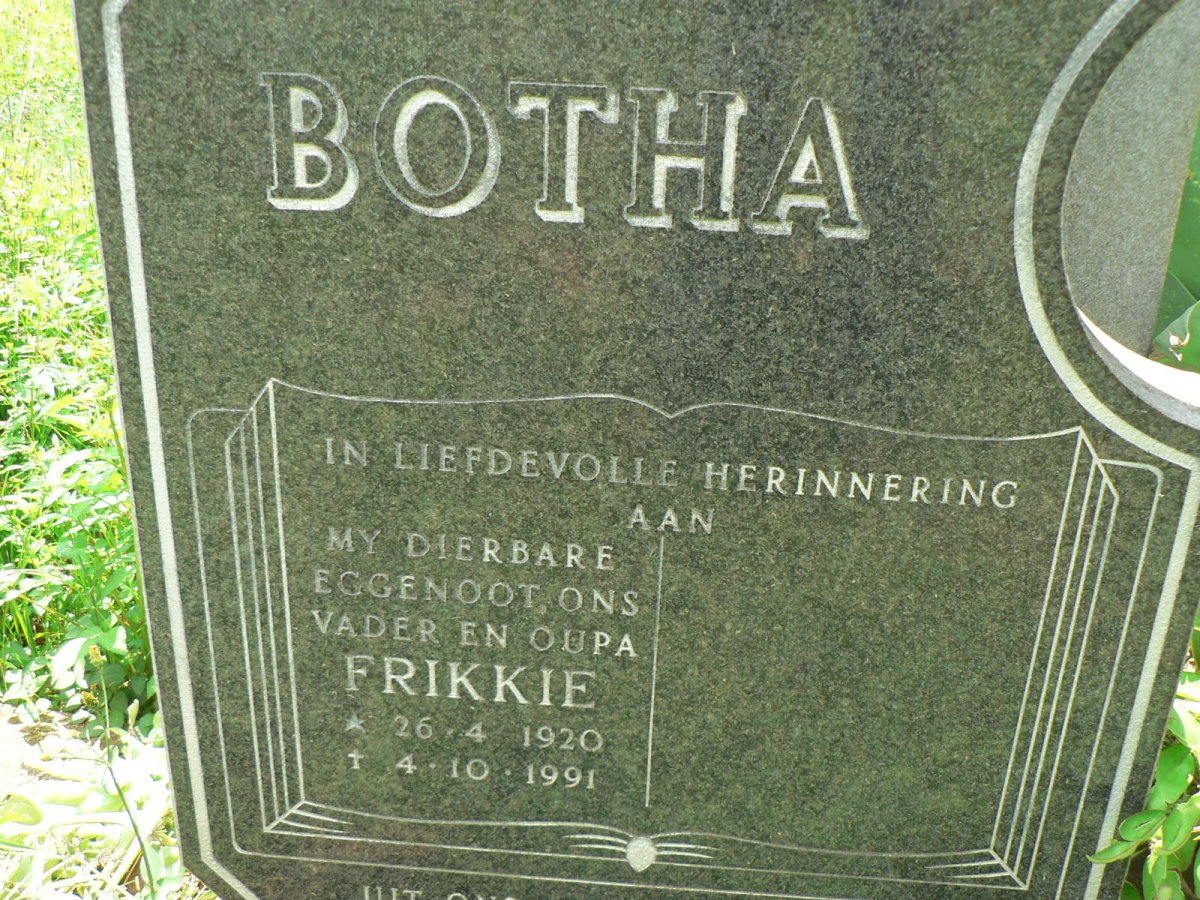 BOTHA Frikkie 1920-1991