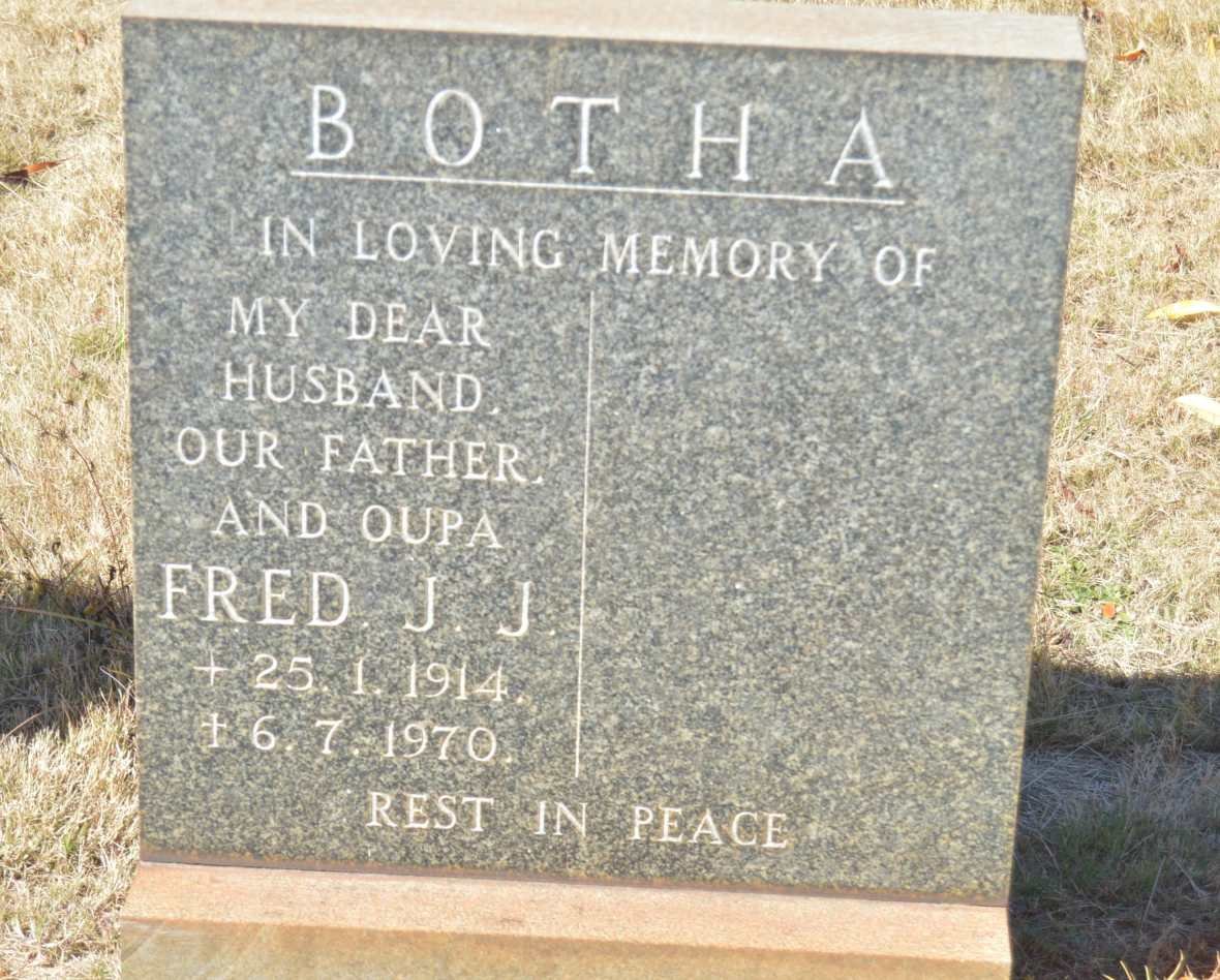 BOTHA Fred J.J. 1914-1970