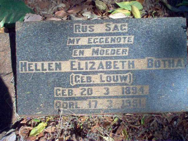 BOTHA Hellen Elizabeth nee LOUW 1894-1951