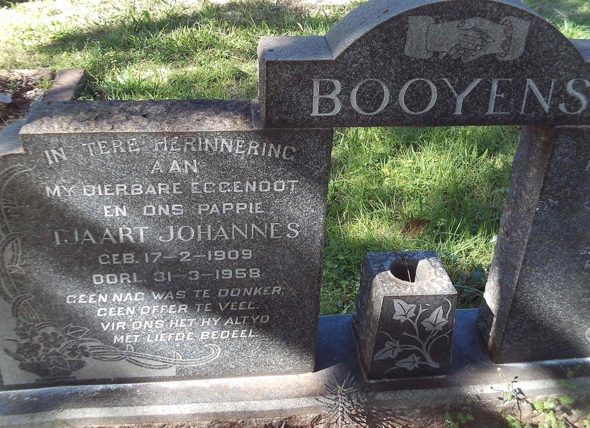 BOOYENS Tjaart Johannes 1909-1958