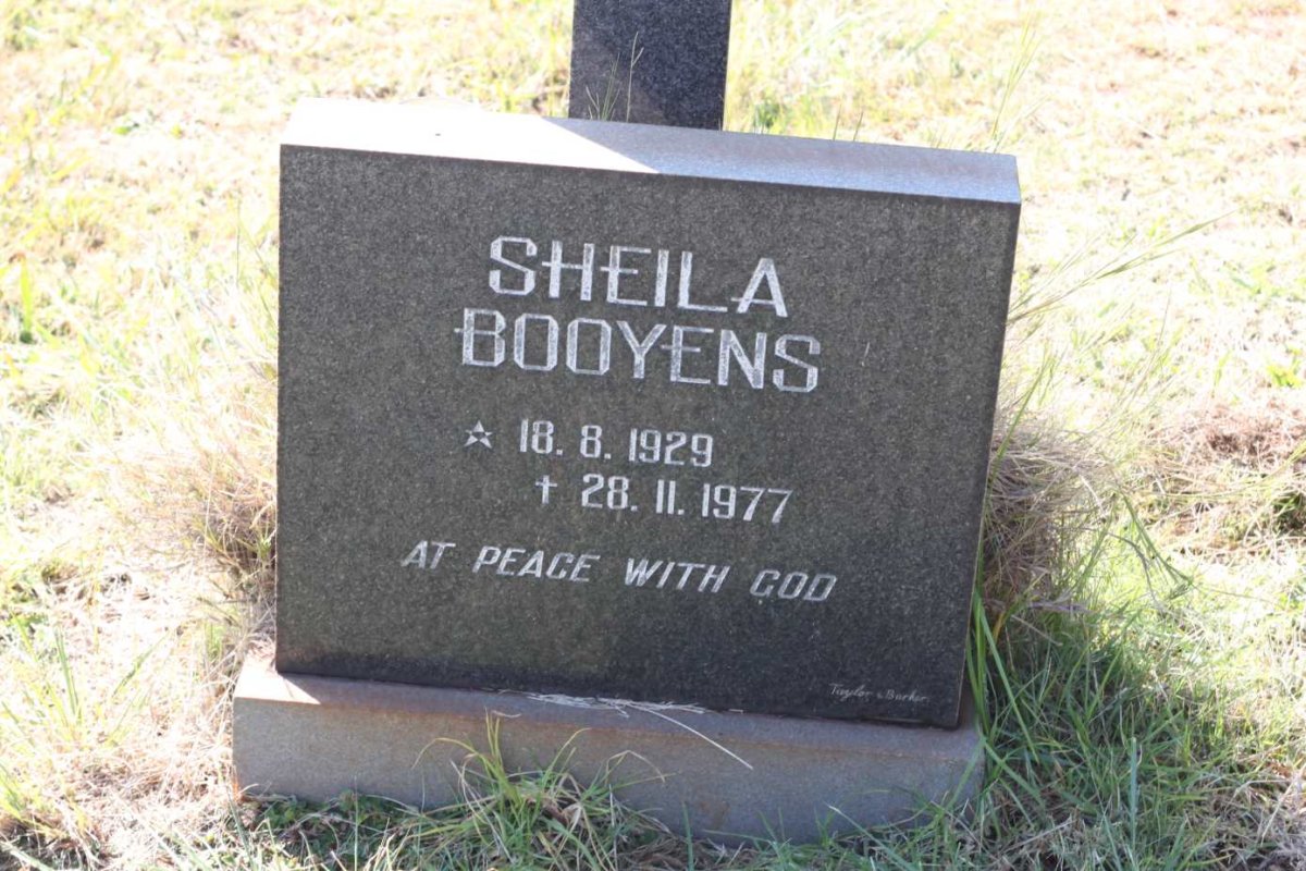 BOOYENS Sheila  1929-1977