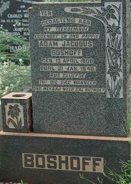 BOSHOFF Adam Jacobus 1898-1946