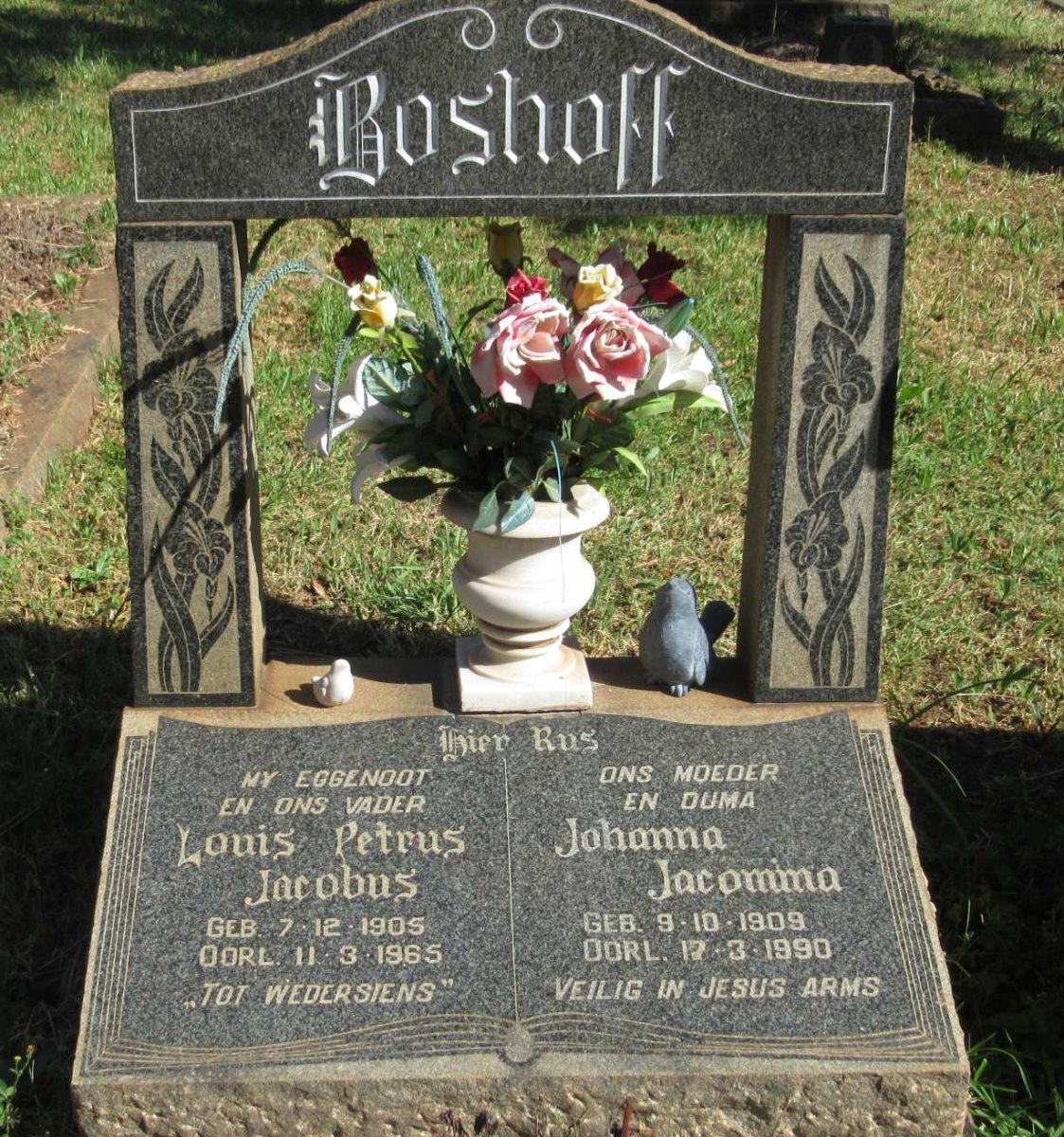 BOSHOFF Louis Petrus Jacobus 1905-1965 &amp; Johanna Jacomina 1909-1990