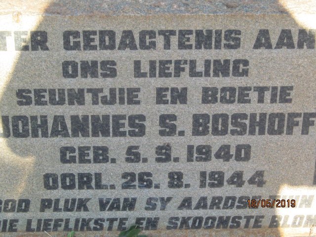 BOSHOFF Johannes S. 1940-1944