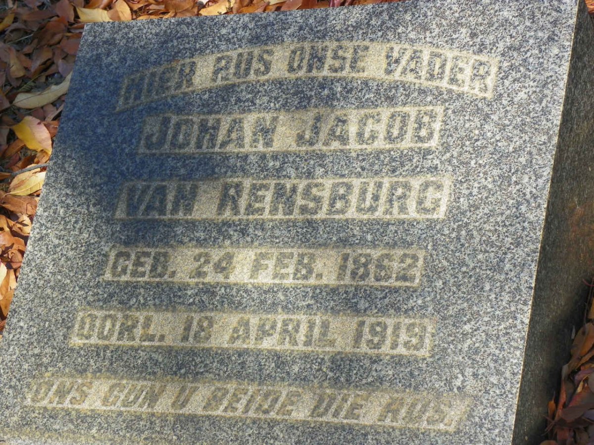RENSBURG Johan Jacob, van 1862-1919