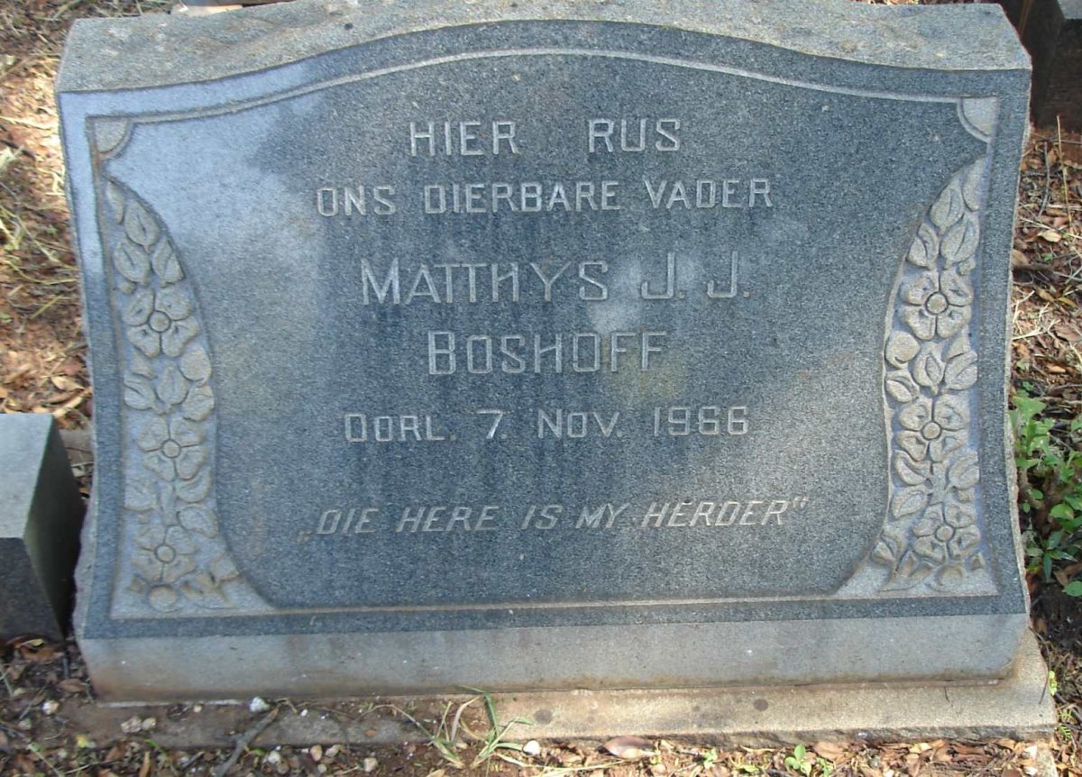 BOSHOFF Matthys J.J. -1966