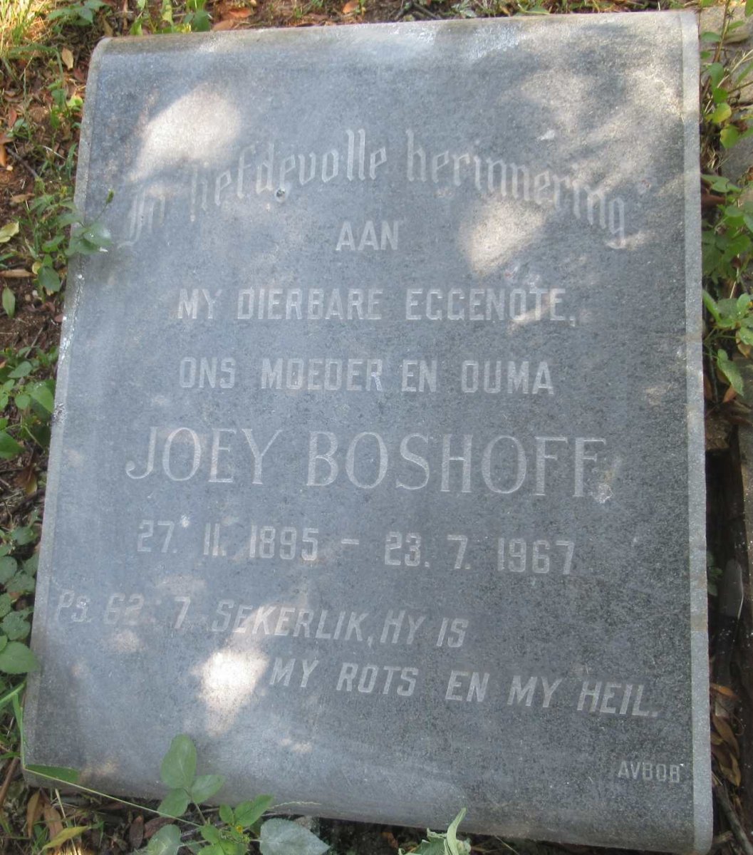 BOSHOFF Joey 1895-1967