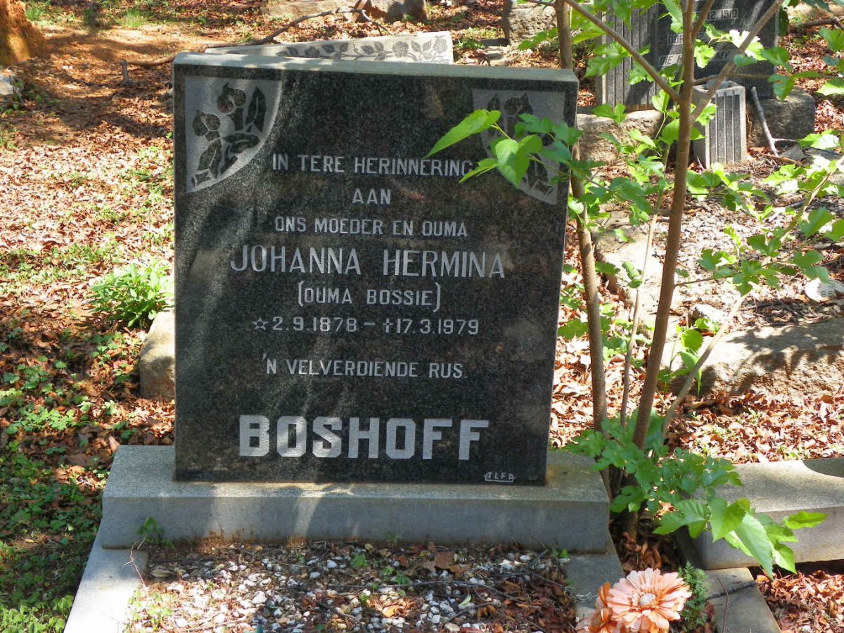 BOSHOFF Johanna Hermina 1878-1979