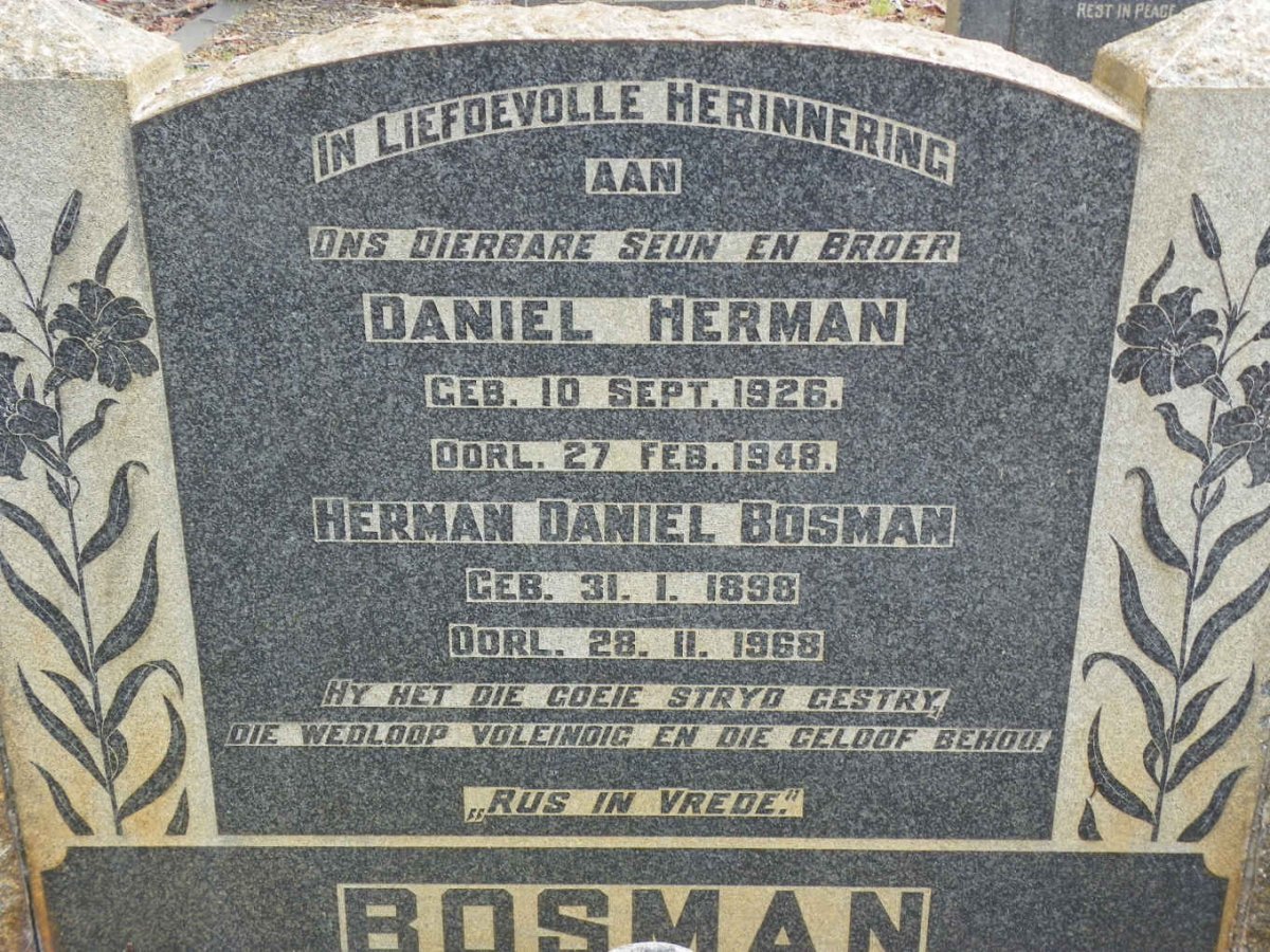 BOSMAN Herman Daniel 1898-1968 :: BOSMAN Daniel 1926-1948