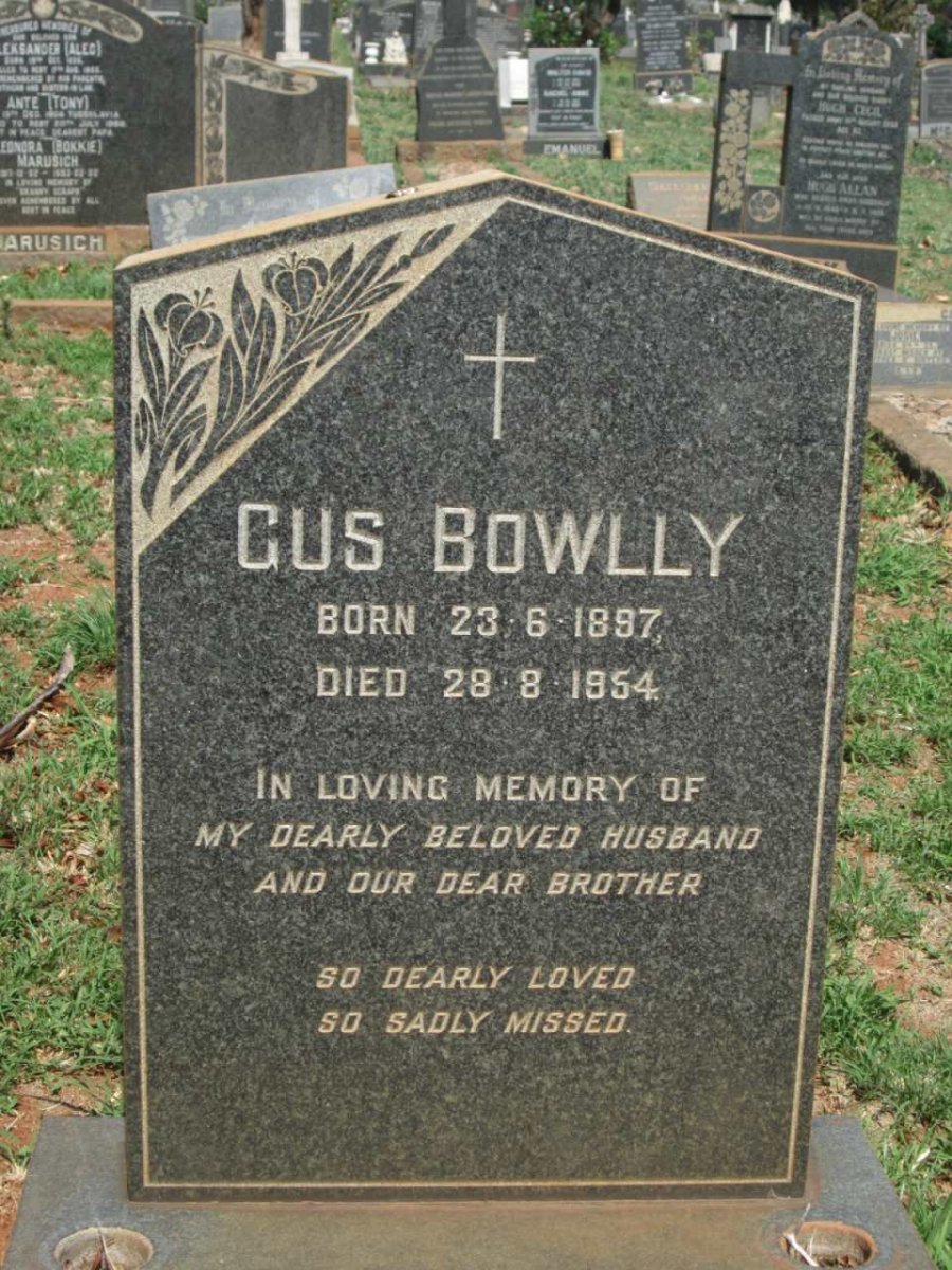 BOWLLY Gus 1897-1954