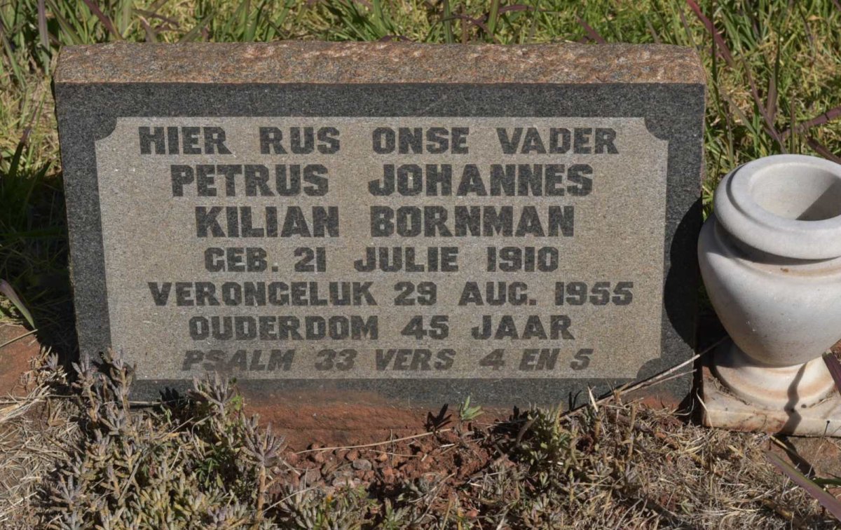 BORNMAN Petrus Johannes Kilian 1910-1955