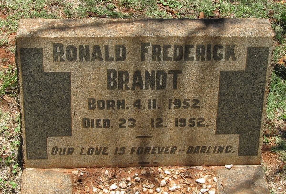 BRANDT Ronald Frederick 1952-1952