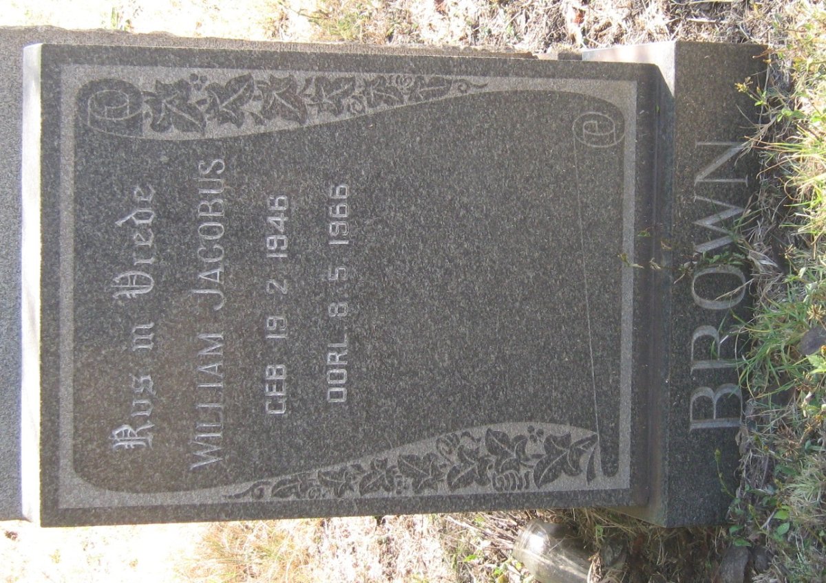 BROWN William Jacobus 1946-1966