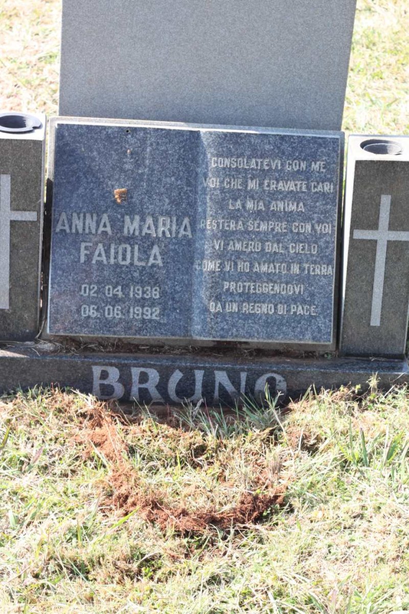 BRUNO Anna Maria Faiola 1936-1992