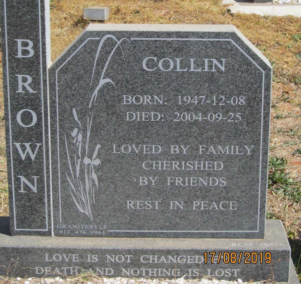 BROWN Collin 1947-2004