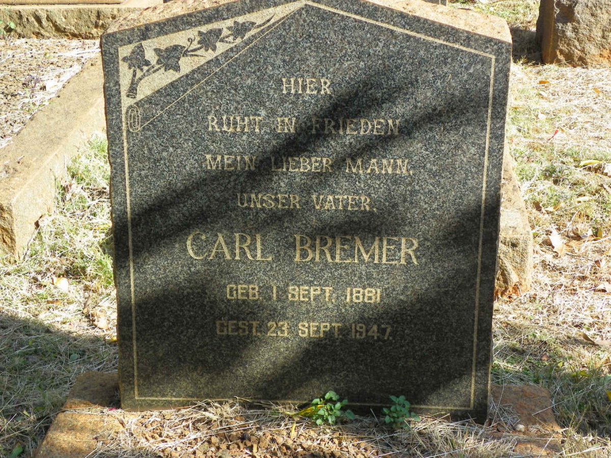 BREMER Carl 1881-1947