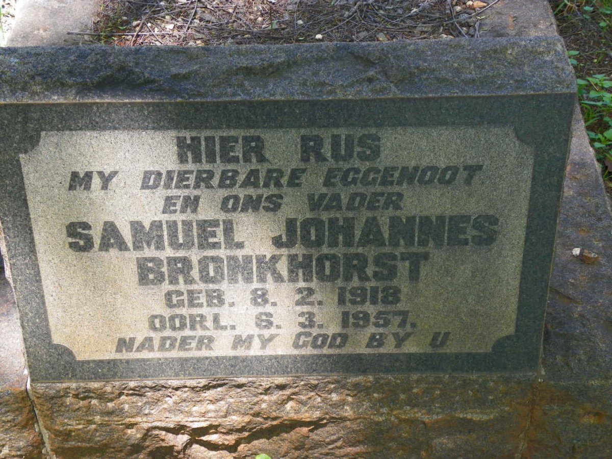BRONKHORST Samuel Johannes 1918-1957