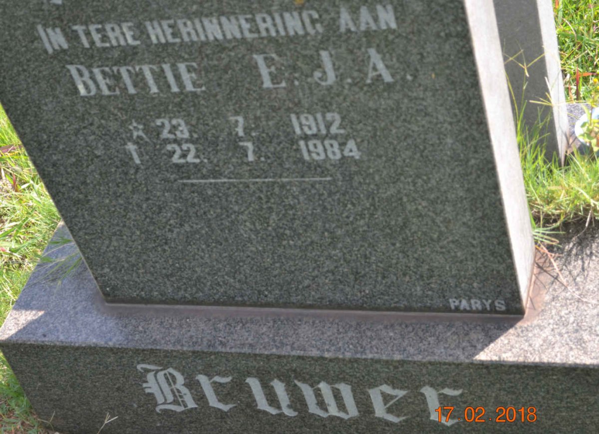 BRUWER E.J.A. 1912-1984