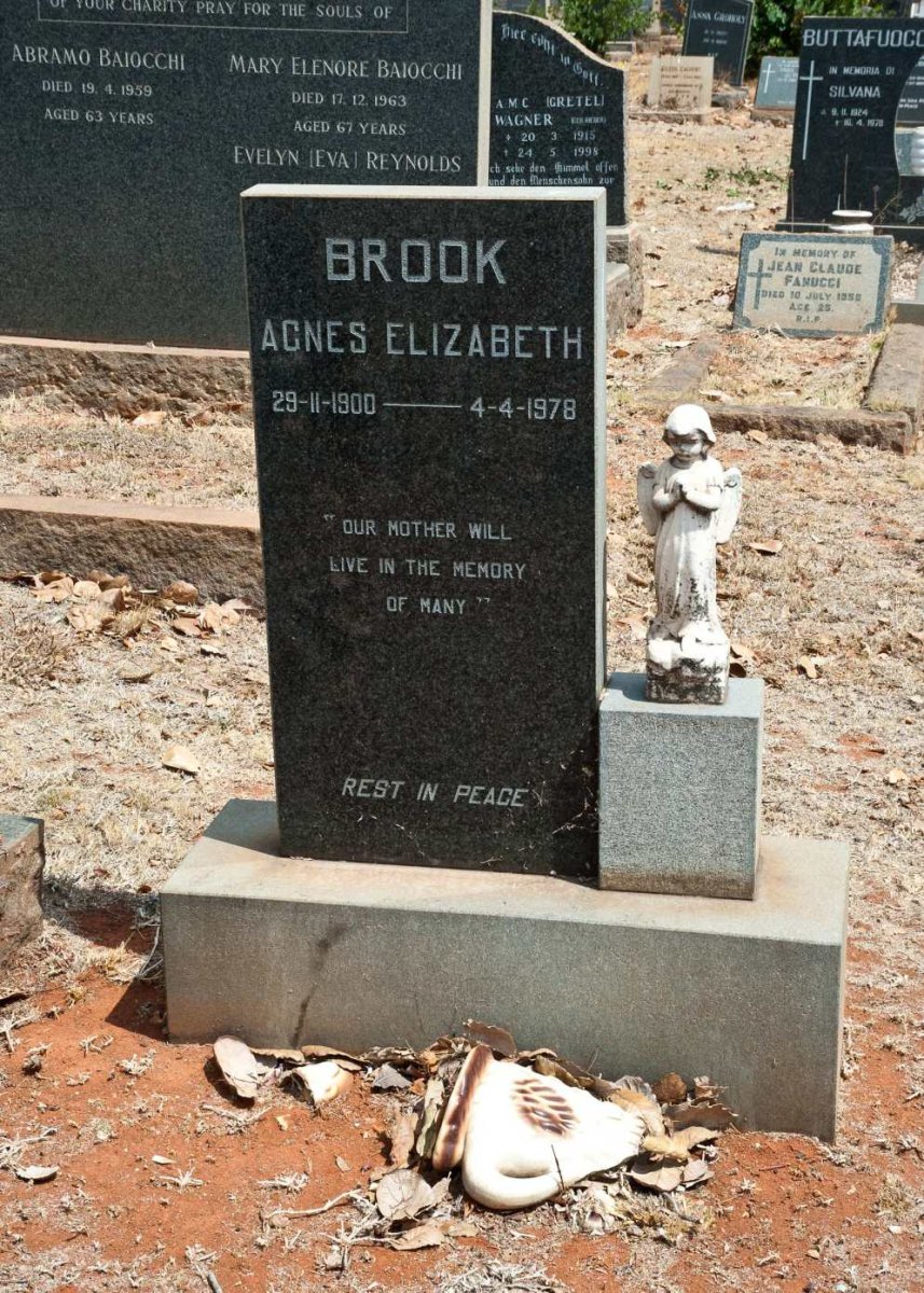 BROOK Agnes Elizabeth 1900-1978