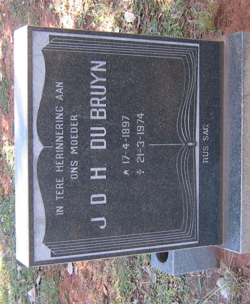 BRUYN J.D.H., du 1897-1974