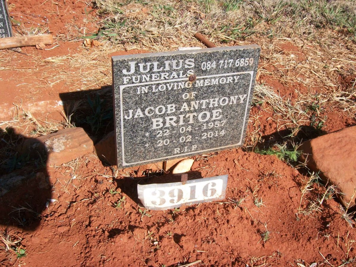 BRITOE Jacob Anthony 1957-2014