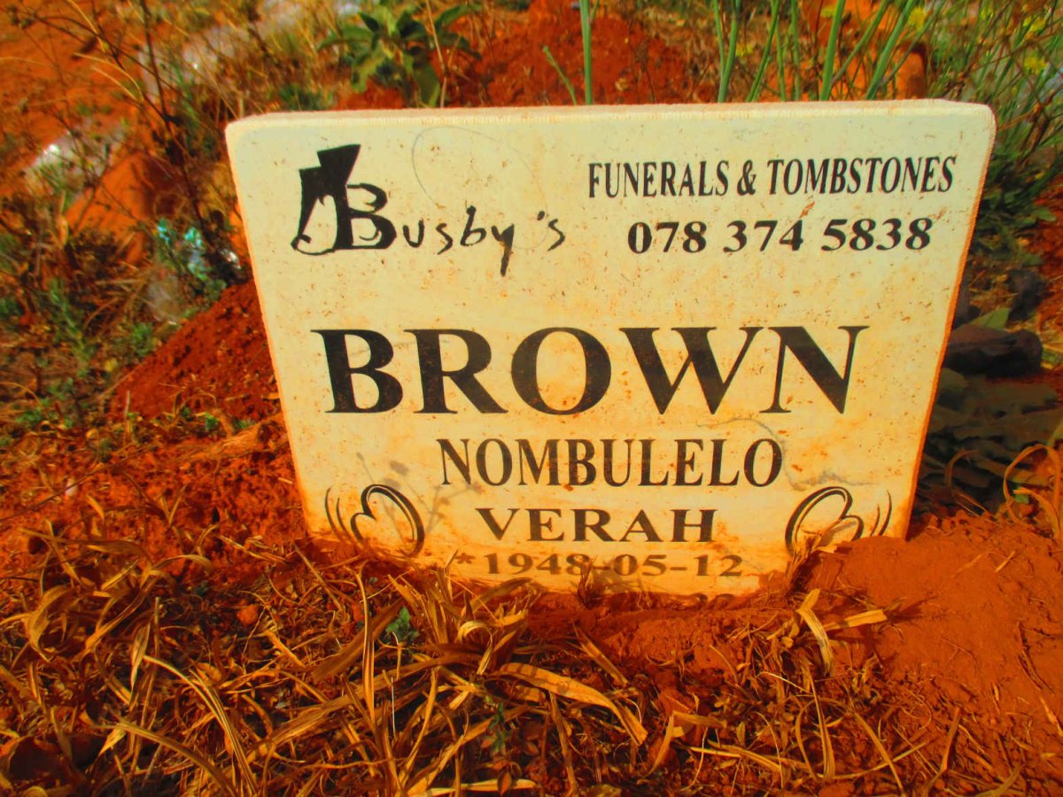 BROWN Nombulelo Verah 1948-?