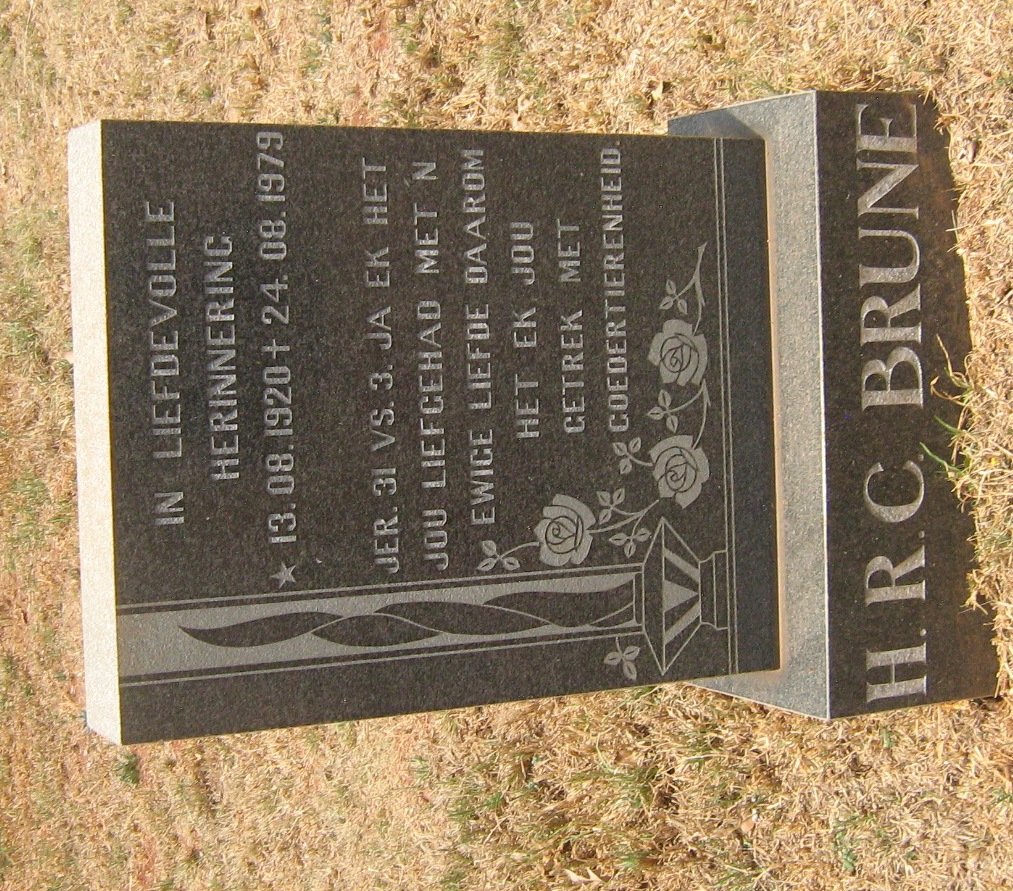BRUNE H.R.C. 1920-1979