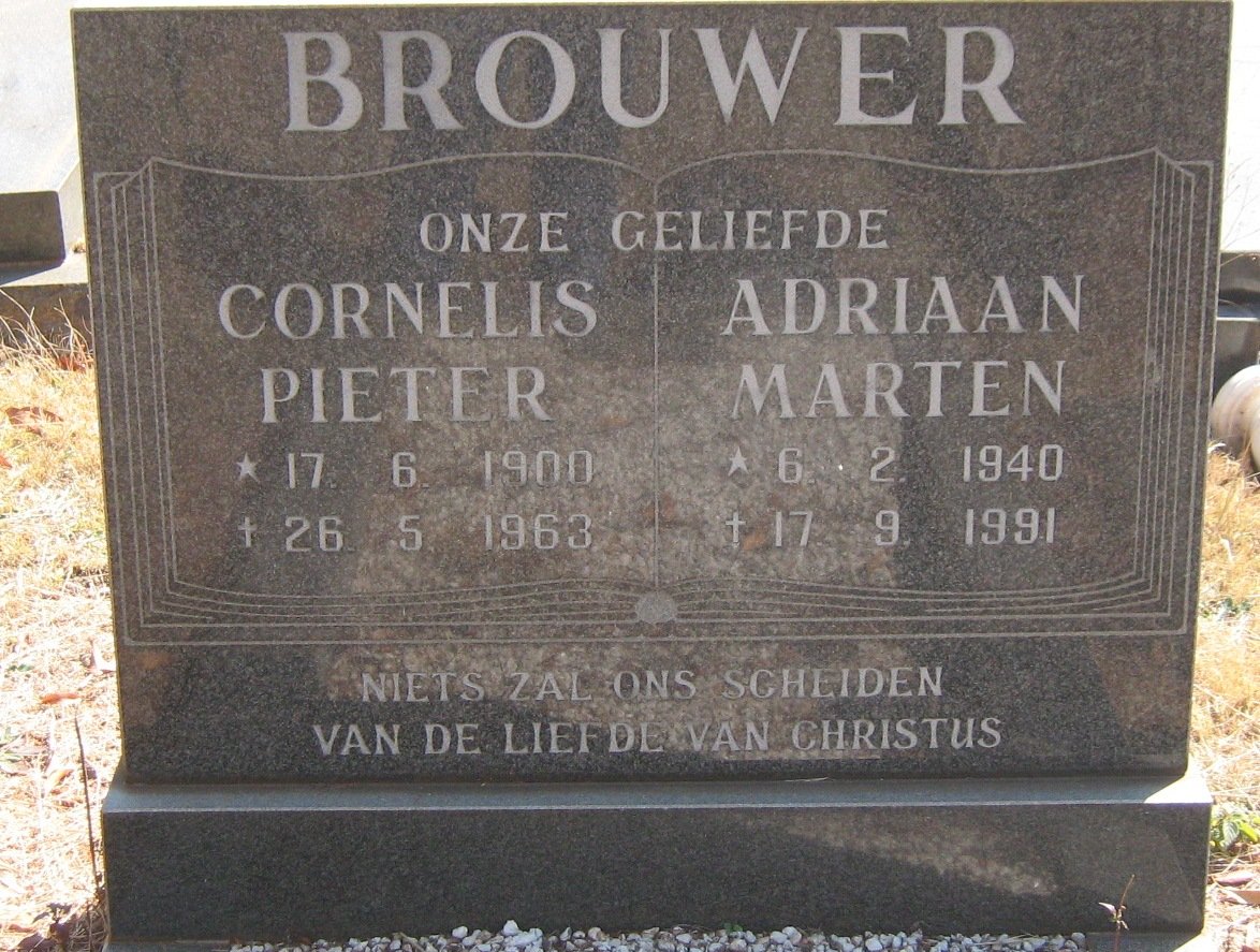 BROUWER Cornelis Pieter 1900-1963 :: BROUWER Adriaan Marten 1940-1991
