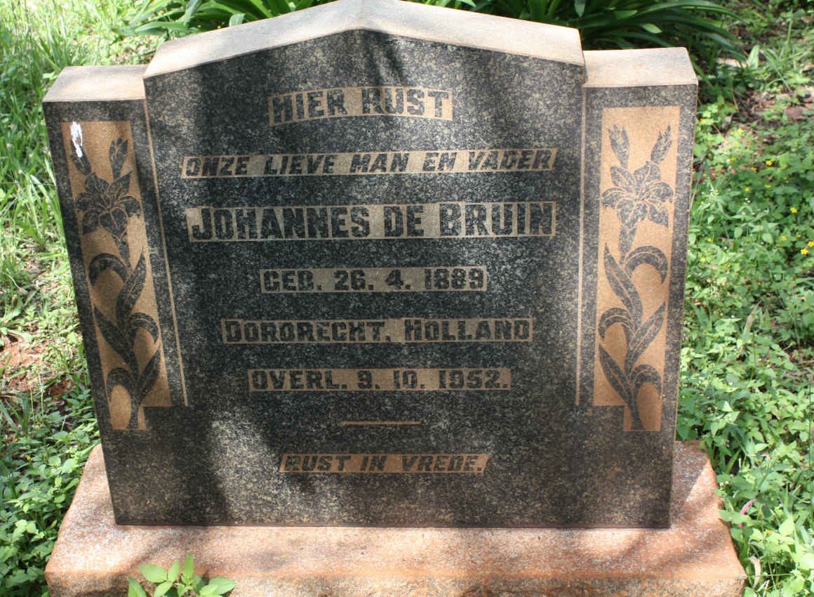 BRUIN Johannes, de 1889-1952
