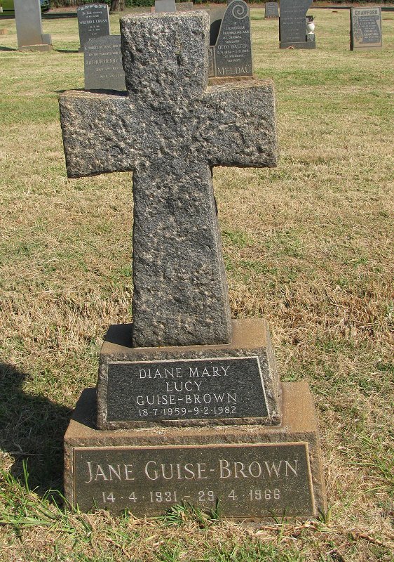 BROWN Diane Mary Lucy, GUISE 1959-1982 :: GUISE-BROWN Jane 1931-1966
